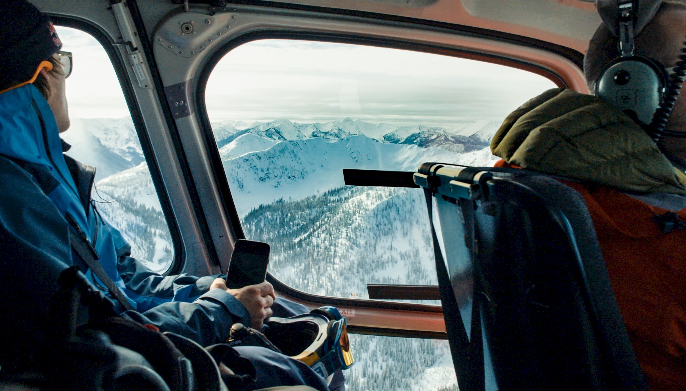 View from the Stellar Heliskiing helicopter.